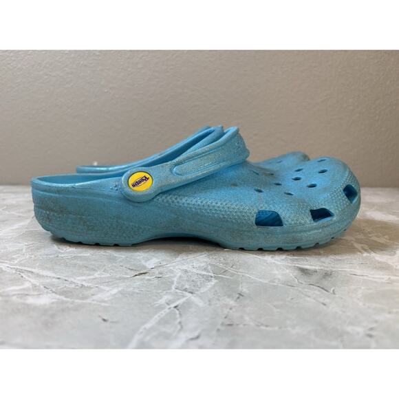 Crocs Peeps Collab Blue Sugar Coated‎ Sparkle Limited Easter Men 7 Women 9 - Picture 3 of 8